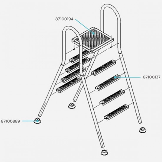 ČEP ZA LESTEV, BELI, VELIKI-
