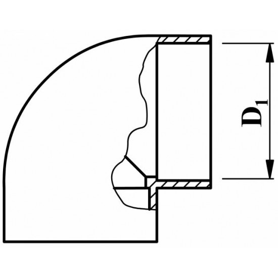 PVC-U KOLENO 90° INCH-PVC obloge