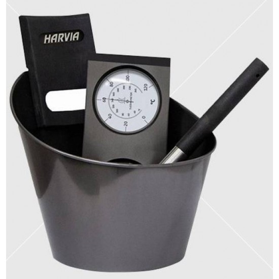 SET ZA SAVNO - ČRNI (ŠKAFEK, ZAJEMALKA, TERMO-HYGROMETER)-Termometri in higrometri