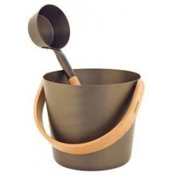 ŠKAFEK IN ZAJEMALKA TEMNA ALU POSODA - BAMBUS TERMIČNI