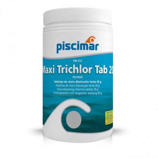 MAXI TRICHLOR TAB 20g -POČASI TOPNA KLOROVA TABLETA, 1kg-