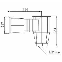 VELIKI SKIMER ZA LINER BAZENE Z INOX ROZETO