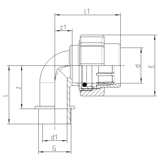 KOLENO 90° FLEX-ZUN.NAVOJ KOLENO 90° FLEX-ZUN.NAVOJ