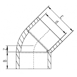 PVC-C KOLENO 45° - do 100°C