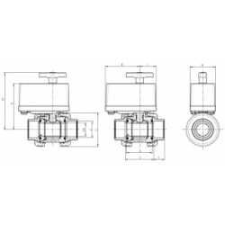 KROGLIČNI VENTIL Z ELEKTROMOTORNIM POGONOM 24V