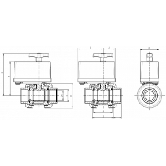 KROGLIČNI VENTIL Z ELEKTROMOTORNIM POGONOM 24V