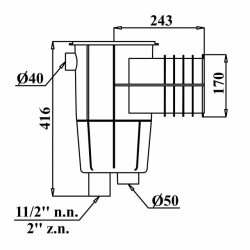 MALI SKIMER ZA BETONSKE BAZENE