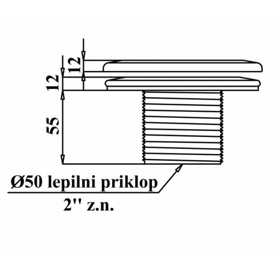 SESALNI PRIKLJUČEK - ŠOBA ZA LINER BAZENE
