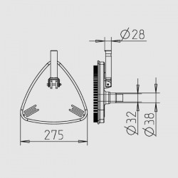 Trikotna sesalna ščetka 