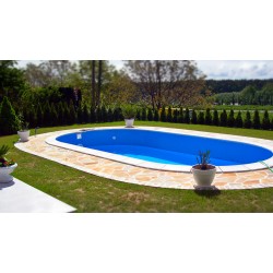 Ovalni montažni bazen, 9 x 4 x 1,5 m, moder